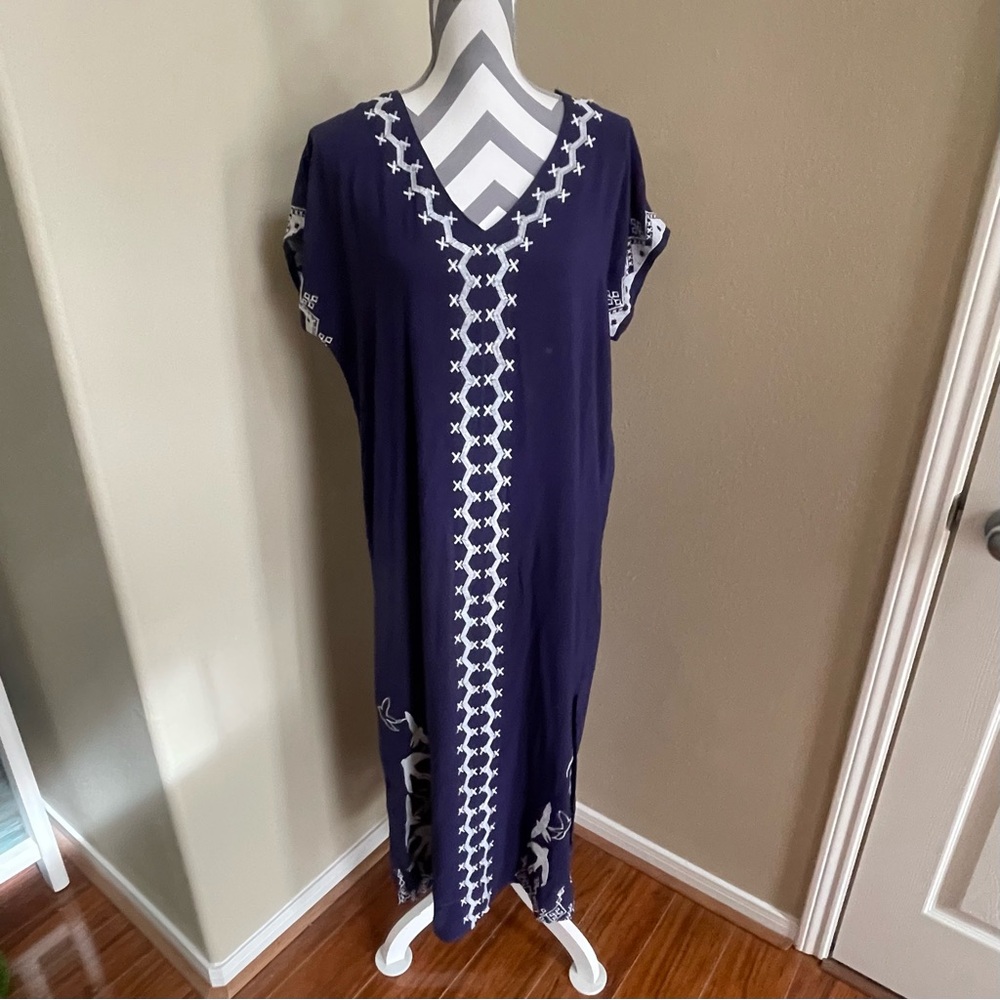 B Subseach - Embroidered Tunic / Swim Suit Cover - Dress - Size: One Size